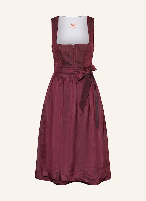 Spieth & Wensky Dirndl GEISA ROUGE FONCÉ