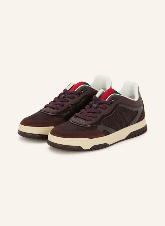 GUCCI Baskets Sneaker RE-WEB ROUGE FONCÉ