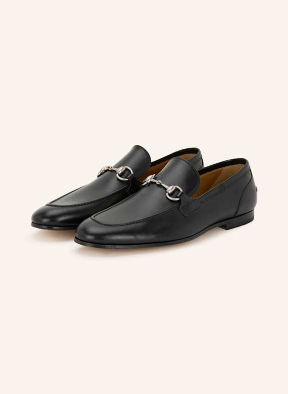 GUCCI Loafers JORDAAN BLACK/ SILVER