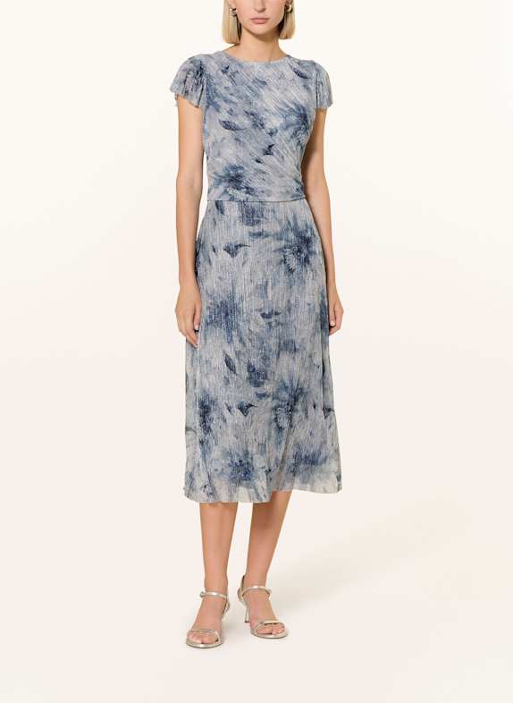 SWING Robe de cocktail avec plissés et fil pailleté BLEU CLAIR/ BLEU FONCÉ/ ARGENT