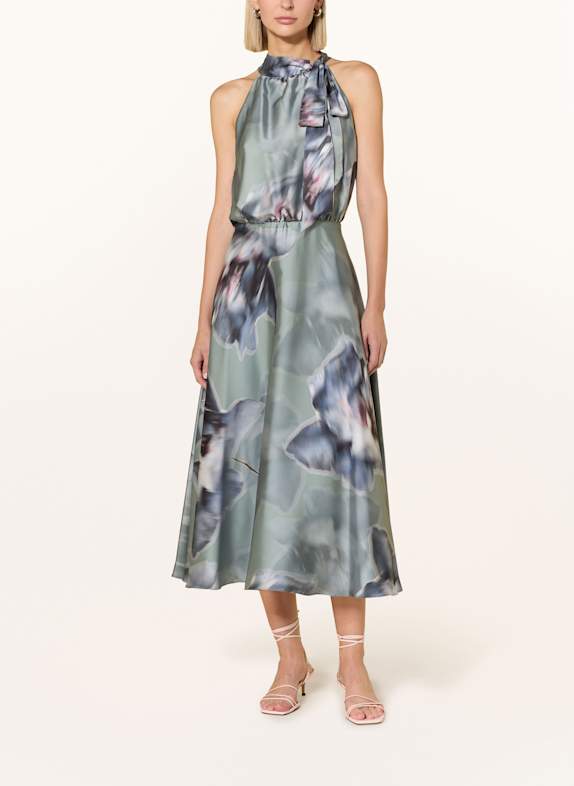 SWING Cocktailkleid HELLGRÜN/ DUNKELBLAU/ DUNKELROT
