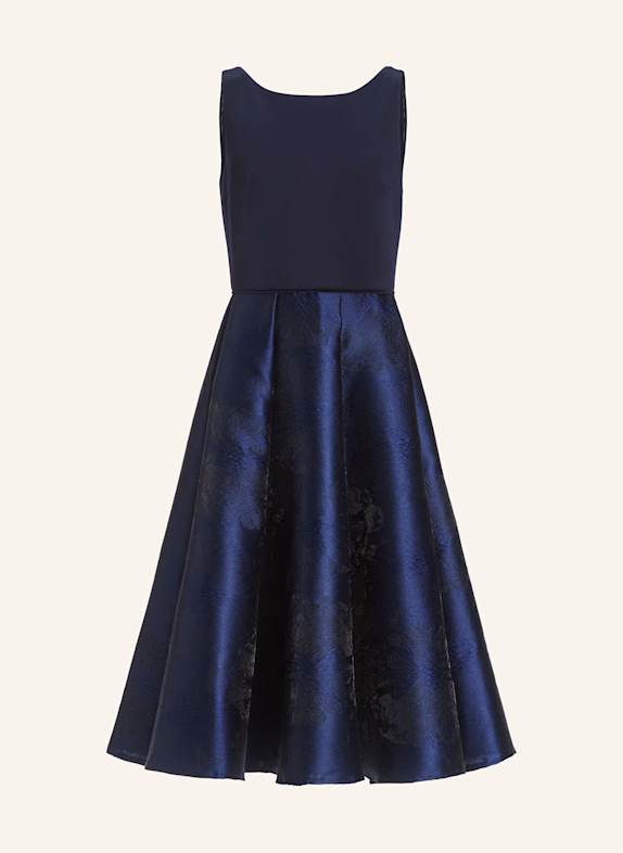 SWING Cocktailkleid im Materialmix DUNKELBLAU