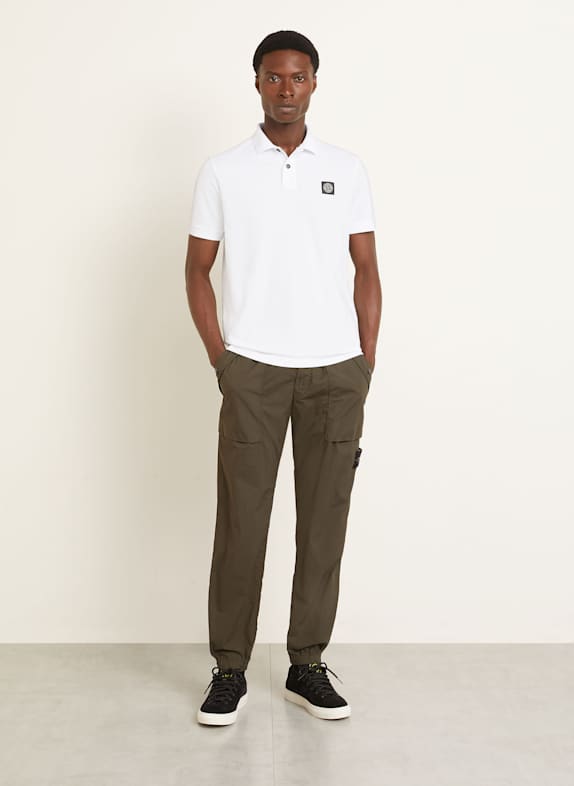 STONE ISLAND Piqué poloshirt WIT