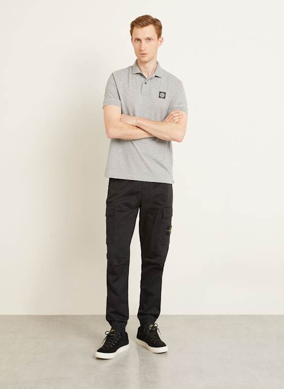 STONE ISLAND Piqué poloshirt GRIJS