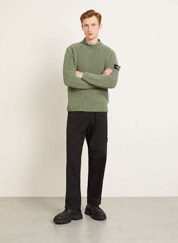 STONE ISLAND Sweter JASNOZIELONY