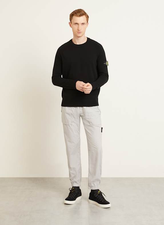 STONE ISLAND Sweter CZARNY