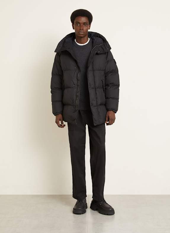 STONE ISLAND Daunenjacke SCHWARZ