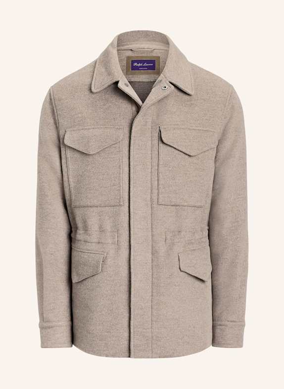 RALPH LAUREN PURPLE LABEL Fieldjacket mit Cashmere TAUPE