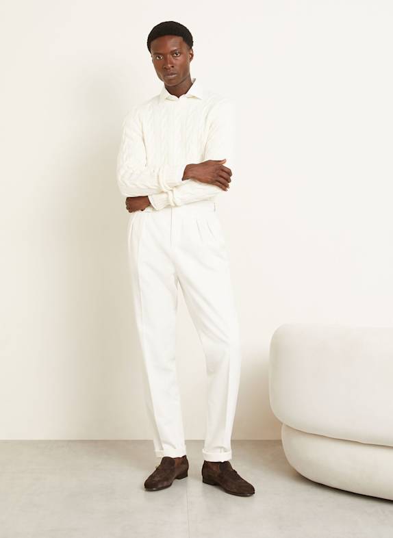 RALPH LAUREN PURPLE LABEL Kasjmier trui CRÈME