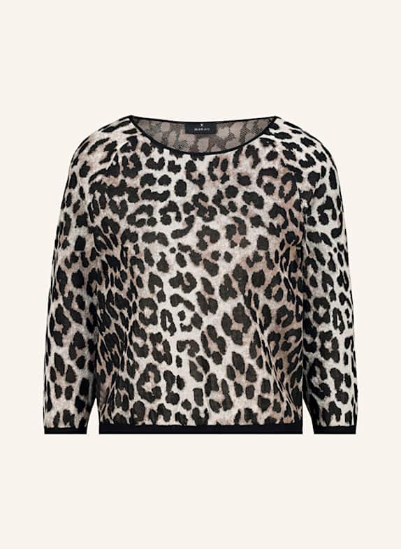 monari Pullover mit 3/4-Arm SCHWARZ/ BEIGE/ CREME