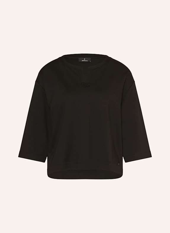 monari Sweatshirt mit 3/4-Arm und Schmucksteinen SCHWARZ