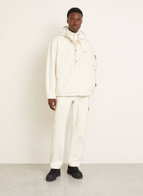 STONE ISLAND Schlupfjacke mit herausnehmbarer Blende CREME