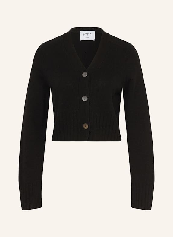 FTC CASHMERE Strickjacke aus Cashmere SCHWARZ