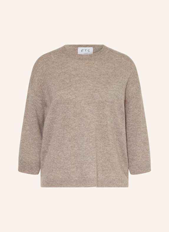 FTC CASHMERE Cashmere-Pullover mit 3/4-Arm BEIGE