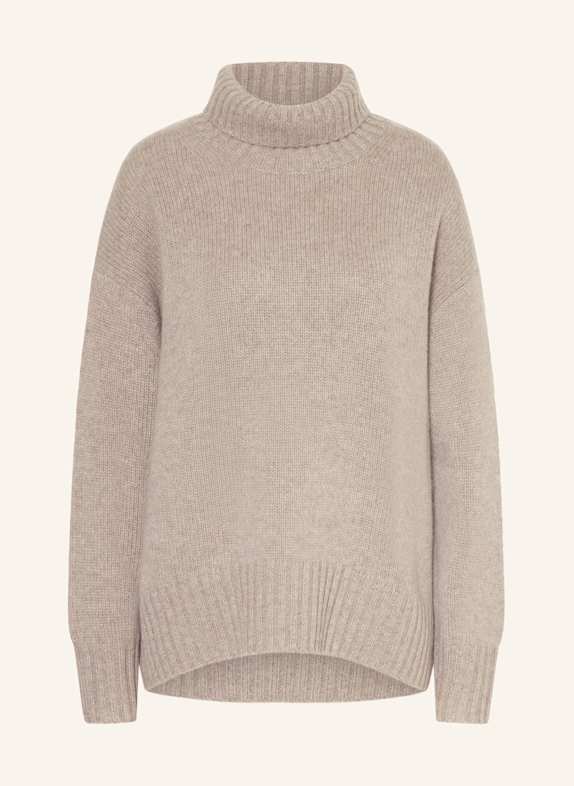 FTC CASHMERE Rollkragenpullover aus Cashmere HELLBRAUN