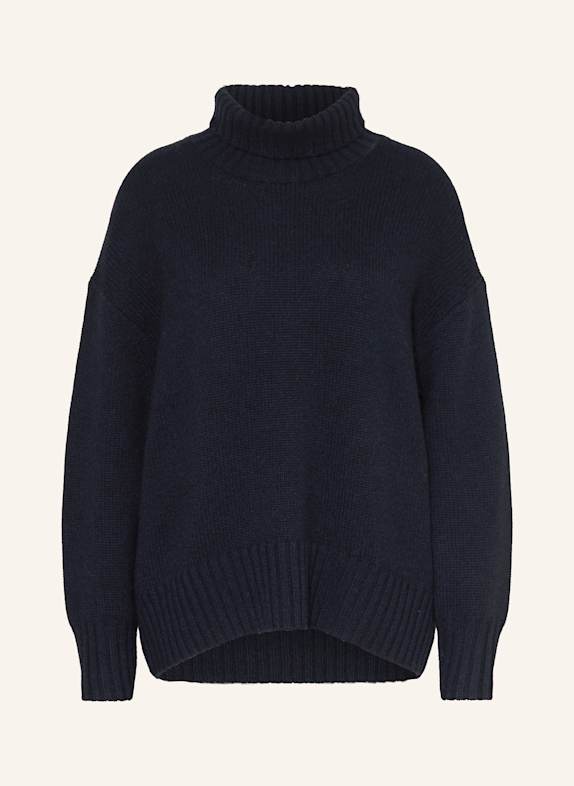 FTC CASHMERE Rollkragenpullover aus Cashmere DUNKELBLAU