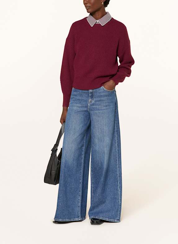 FTC CASHMERE Cashmere-Pullover DUNKELROT