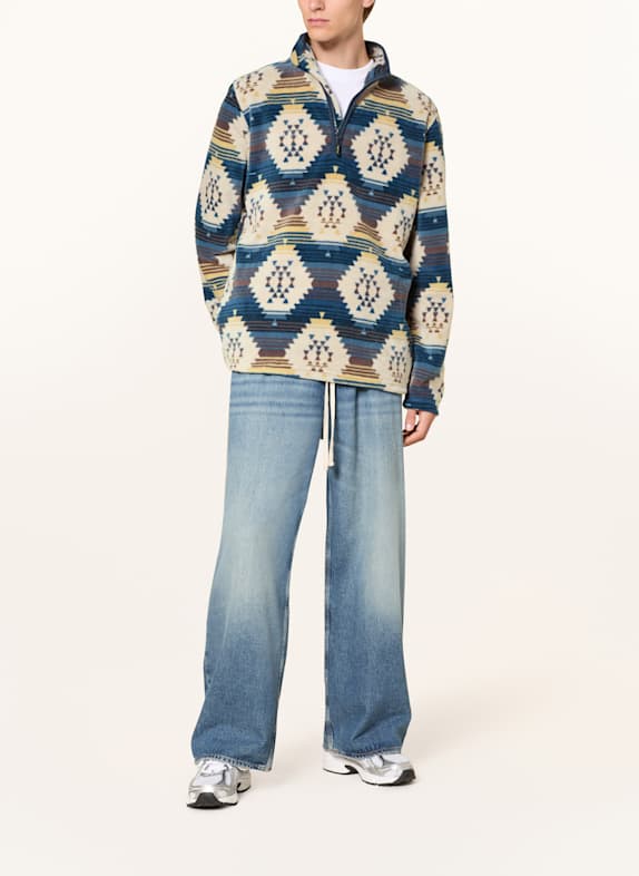 me°ru' Fleece-Troyer TOMAR BLÅ / HVID