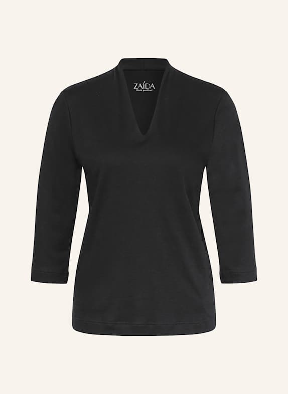 ZAÍDA T-Shirt mit 3/4-Arm SCHWARZ