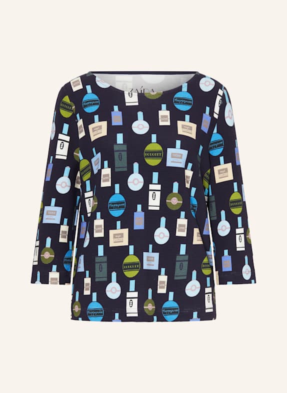 ZAÍDA Shirt mit 3/4-Arm DUNKELBLAU/ CREME/ HELLBLAU
