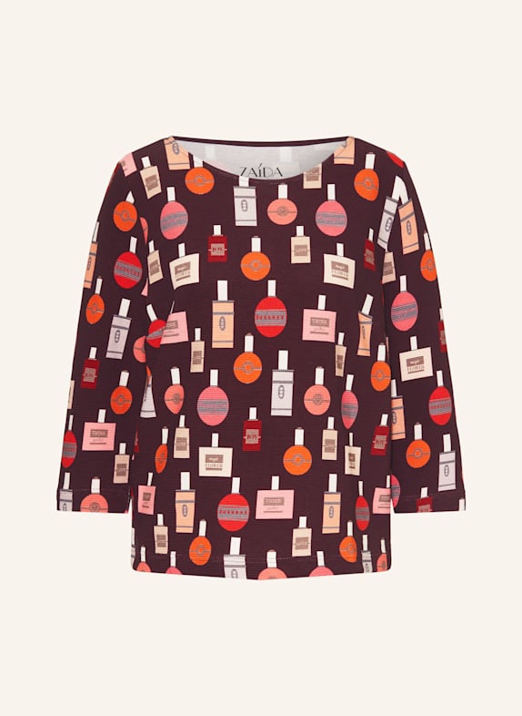 ZAÍDA Shirt mit 3/4-Arm DUNKELROT/ ORANGE/ NUDE
