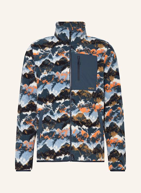 me°ru' Fleecejacke RENNES SCHWARZ / PETROL / HELLBLAU