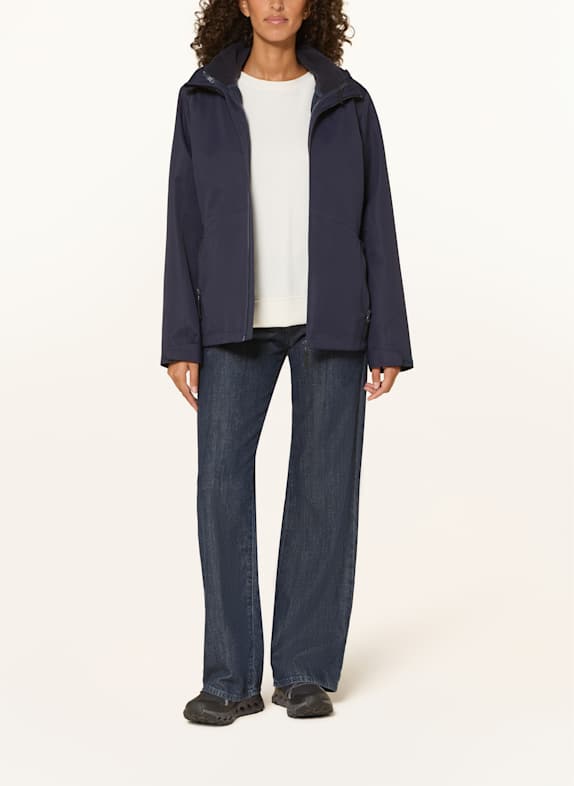 me°ru' 2-in-1-jas DONKERBLAUW