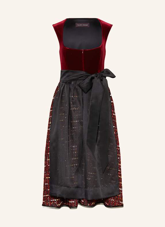 TALBOT RUNHOF dirndl ROUGE FONCÉ/ NOIR