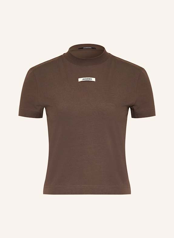 JACQUEMUS T-shirt LE TSHIRT GROS GRAIN DARK BROWN
