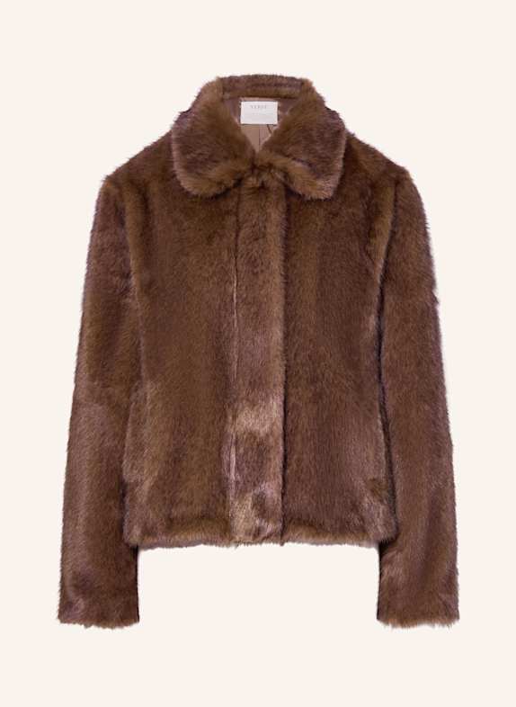 YERSE Kunstpelz-Jacke CARMY BRAUN