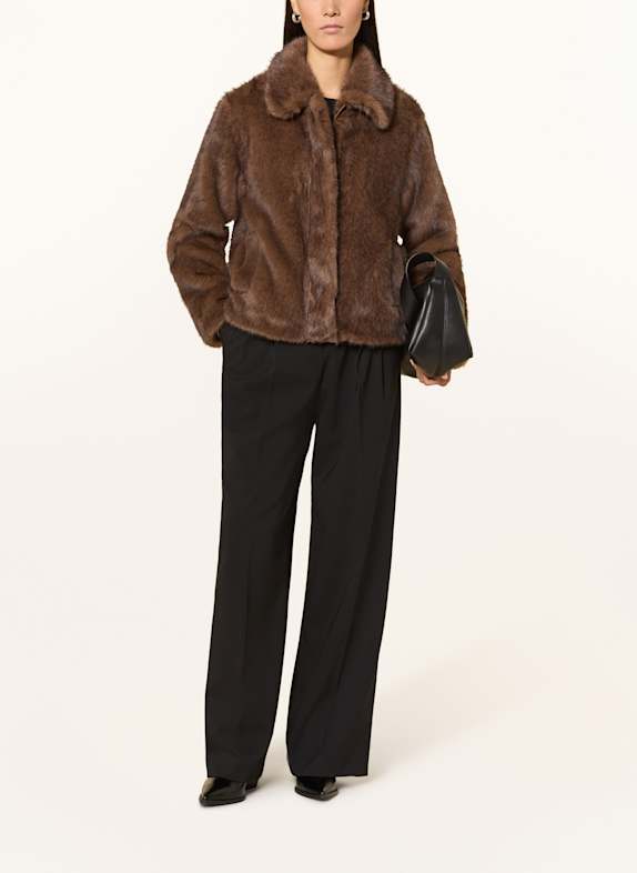 YERSE Kunstpelz-Jacke CARMY BRAUN