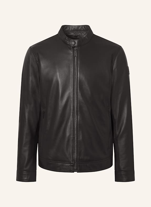 STRELLSON Lederjacke JACE SLIM SCHWARZ