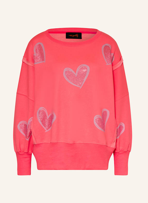miss goodlife Sweatshirt mit Schmucksteinen NEONPINK / ROSÉ