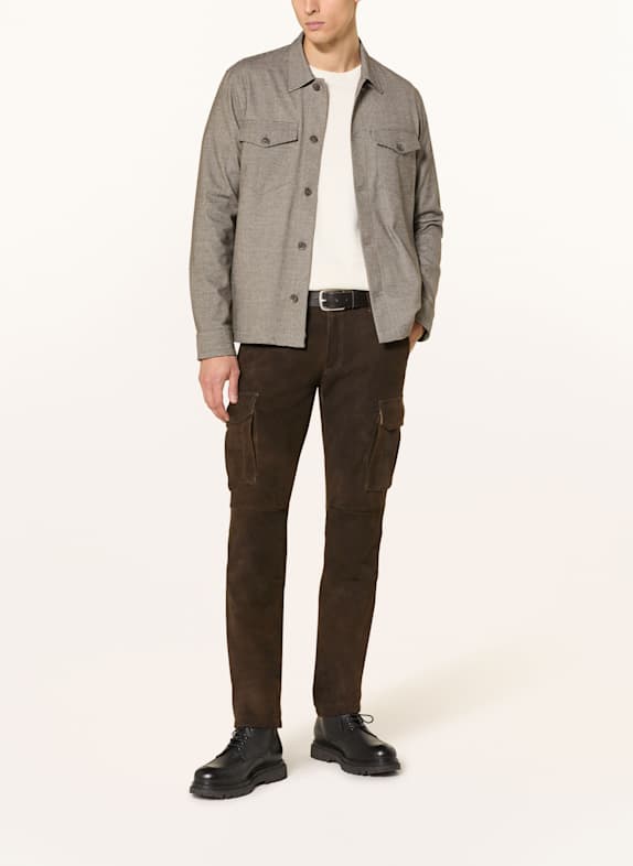 MEINDL Leren broek ISLAND TROUSERS Slim Fit MARRON FONCÉ