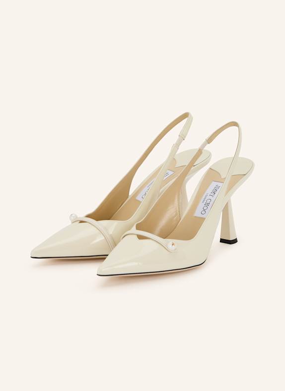 JIMMY CHOO Slingback pumps AMITA 85 ECRU