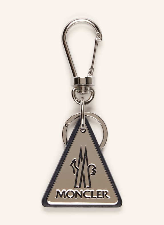 MONCLER Schlüsselanhänger SILBER/ SCHWARZ