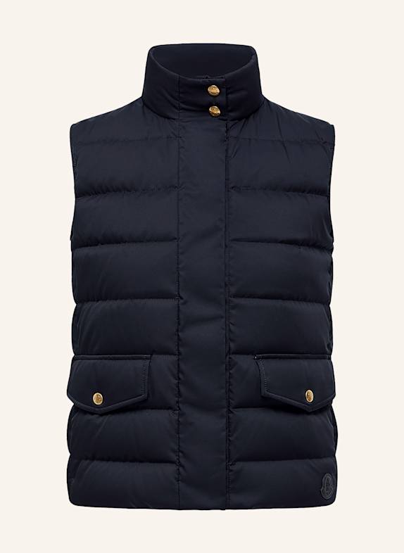 MONCLER Down vest BESSET DARK BLUE