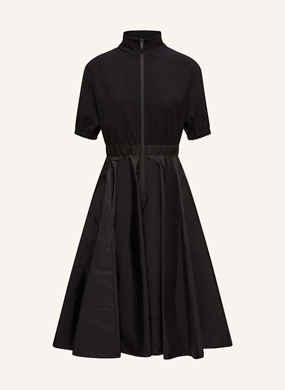 MONCLER Kleid im Materialmix SCHWARZ