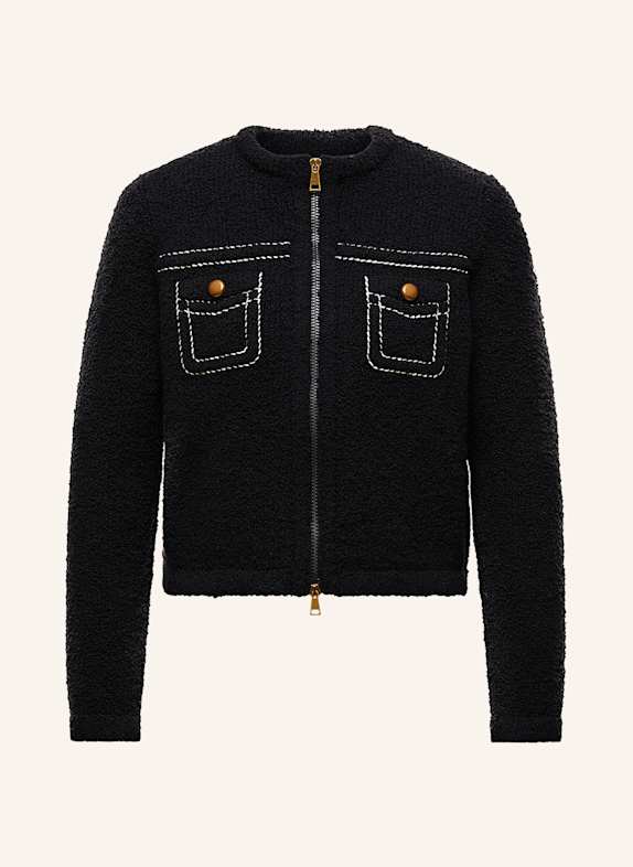 MONCLER Daunenjacke im Materialmix SCHWARZ
