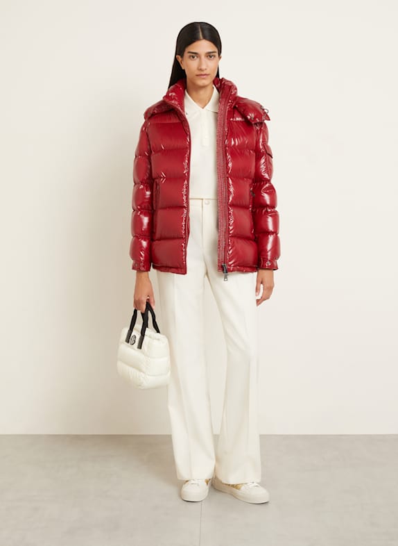 MONCLER Daunenjacke MAIRE mit abnehmbarer Kapuze DUNKELROT