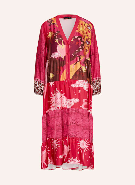 miss goodlife Satinkleid FUCHSIA/ ROT/ ORANGE
