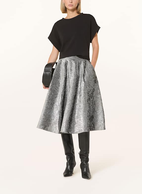 miss goodlife Rock mit Glitzergarn GRAU / SILBER