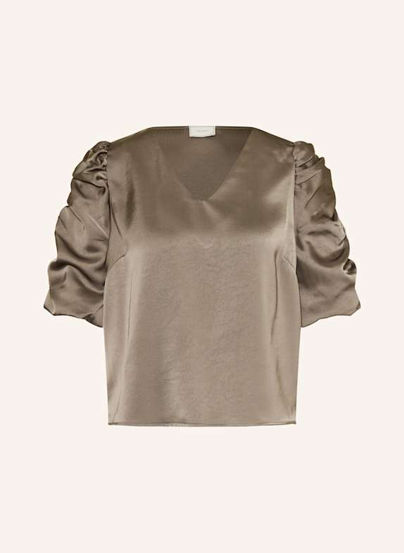 NEO NOIR Robe en satin LAYLI TAUPE