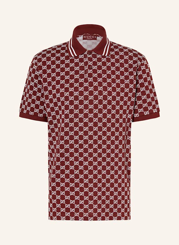 GUCCI Piqué polo shirt DARK RED