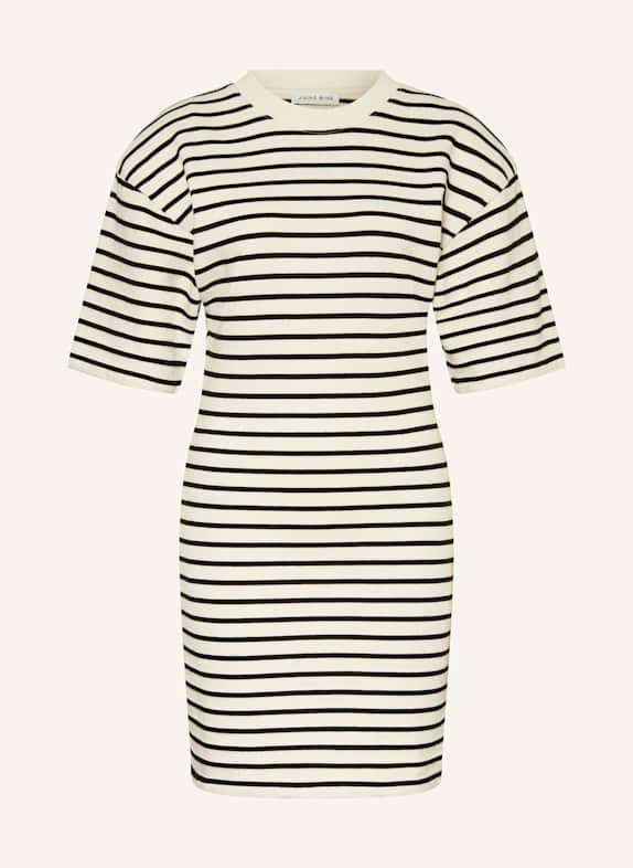 ANINE BING Sweatkleid MONA mit 3/4-Arm ECRU/ SCHWARZ