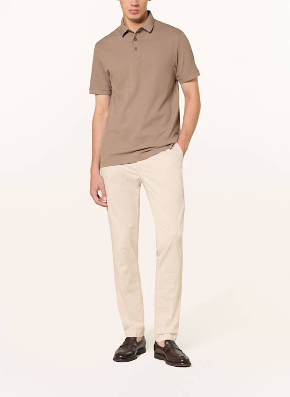 EMPORIO ARMANI Jersey-polotröja Regular Fit BRUN