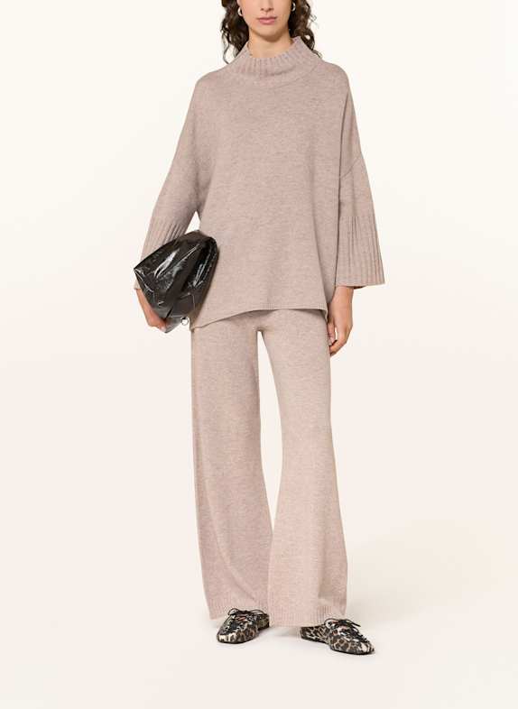 MRS & HUGS Gebreide broek van merinowol TAUPE