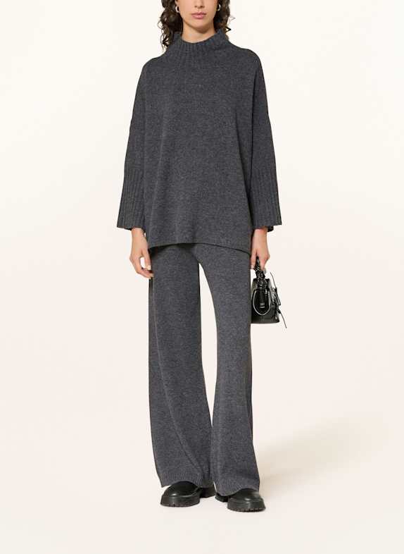 MRS & HUGS Gebreide broek van merinowol DONKERGRIJS