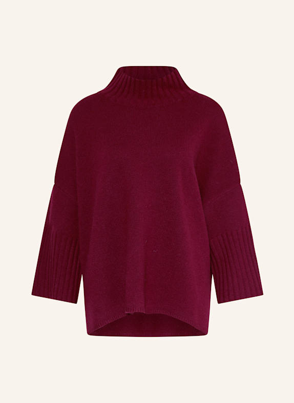 MRS & HUGS Pullover aus Merinowolle DUNKELROT