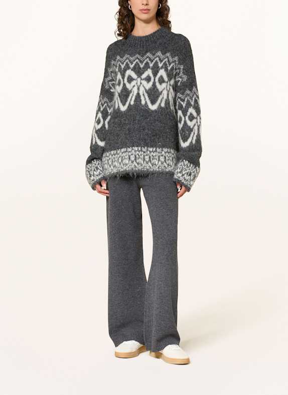 MRS & HUGS Pullover mit Alpaka DUNKELGRAU / ECRU